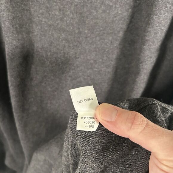 J Jill Sweater Dress Women's Large Petite Grey Long Sleeve Crew Neck Silk Blend - Picture 6 of 7